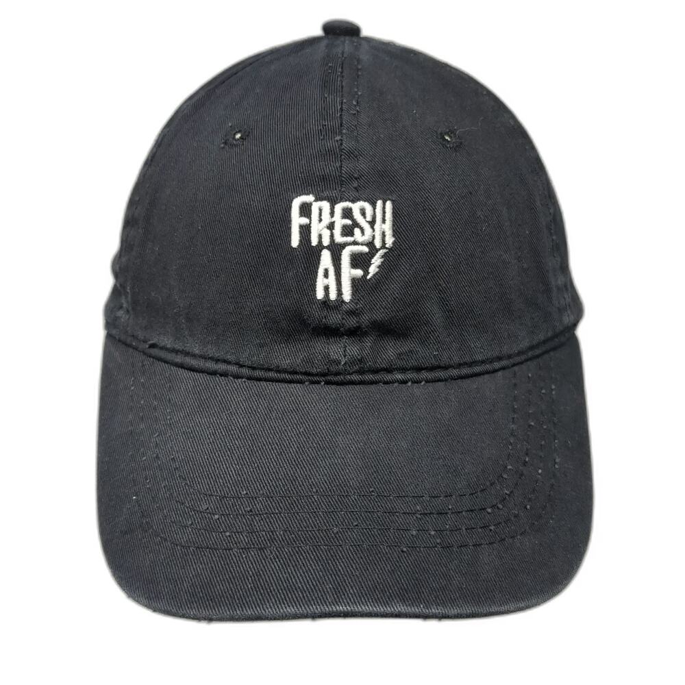 Carbon Elements Baseball Cap Black One Size Slideback Fresh AF Embroidered Hat